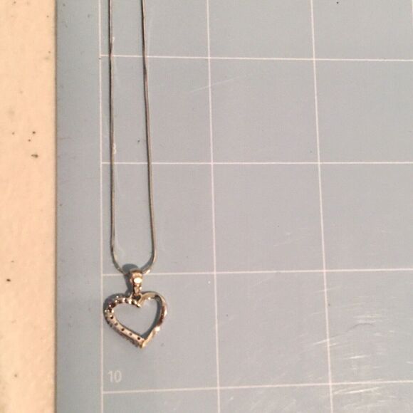 Sterling Silver Pink Sapphire Necklace Lab Created CZ Heart Pendant Snake Chain - Picture 9 of 16